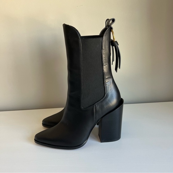 NIB FRAME Le Manhattan Chelsea boots in black size 38 - Picture 1 of 10